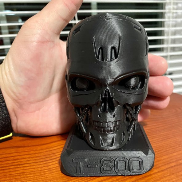 T800 Pürüzsüz Terminator Endoskull Yazdırılabilir Withbase (Exoskull Değil) Plastik Aparat - 6