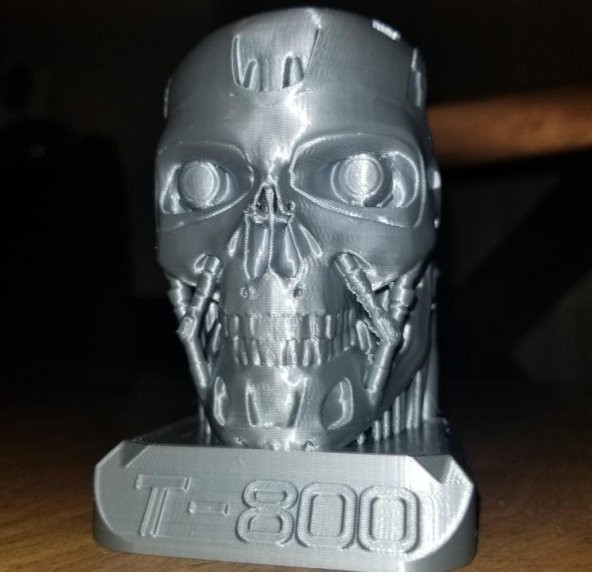 T800 Pürüzsüz Terminator Endoskull Yazdırılabilir Withbase (Exoskull Değil) Plastik Aparat - 7