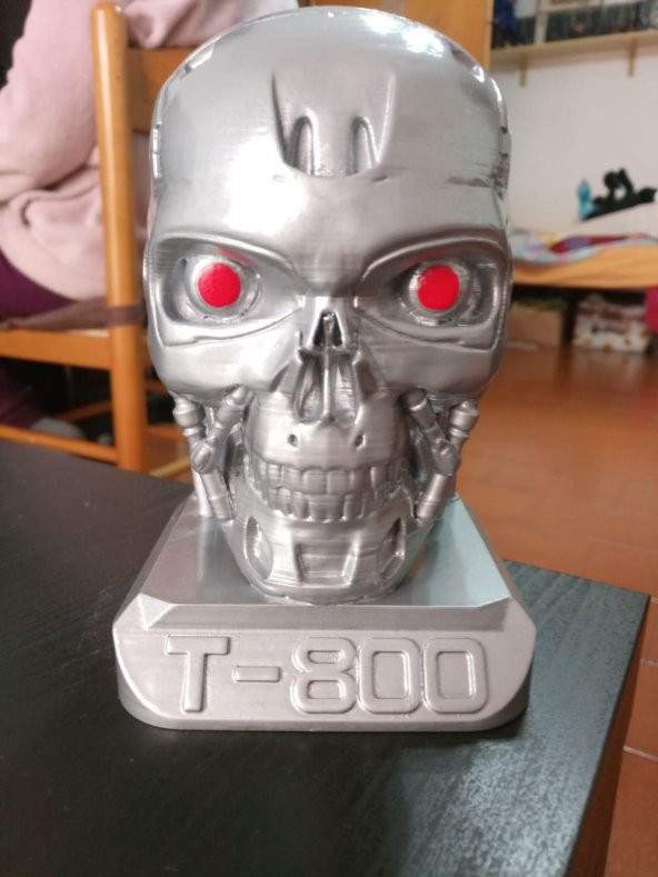 T800 Pürüzsüz Terminator Endoskull Yazdırılabilir Withbase (Exoskull Değil) Plastik Aparat - 9