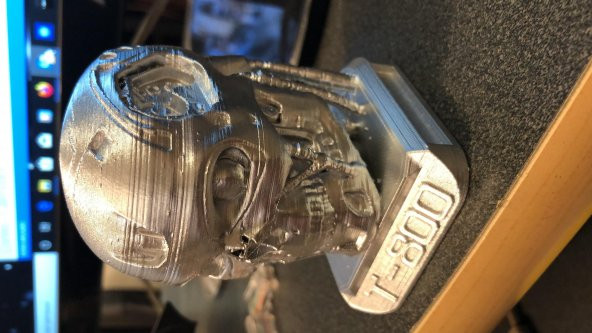 T800 Pürüzsüz Terminator Endoskull Yazdırılabilir Withbase (Exoskull Değil) Plastik Aparat - 11