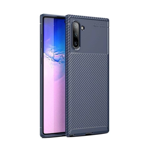 Smcase Samsung Galaxy Note 10 Kılıf Negro Karbon Desenli Silikon - Resim 3