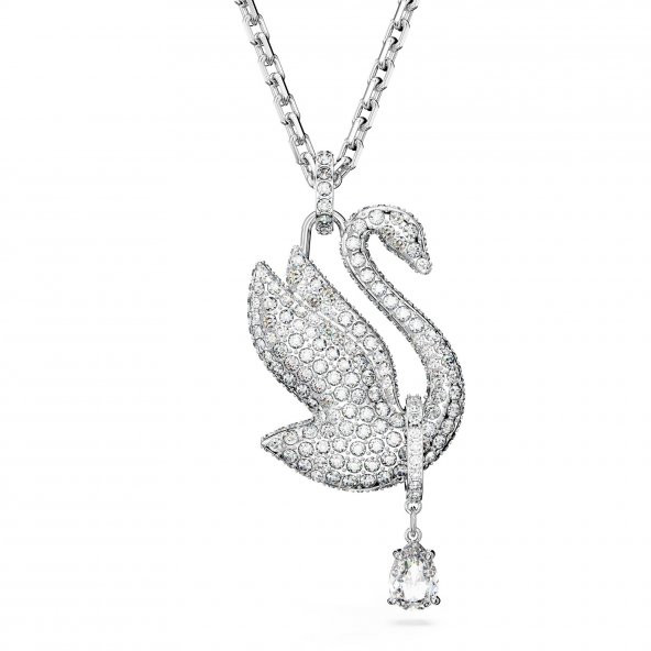 5647546 Swarovski Kolye iconic Swan:Pend Long Pendant Whi/Rhs