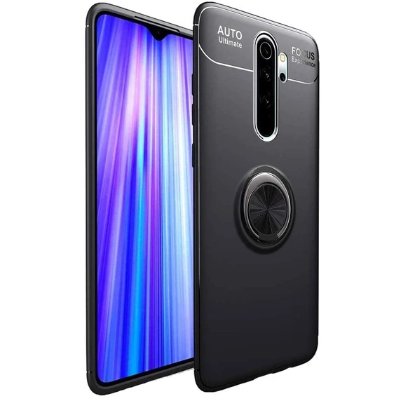 Smcase Xiaomi Redmi Note 8 Kılıf Ravel Yüzüklü Silikon