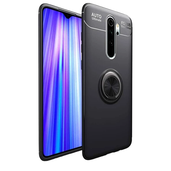 Smcase Xiaomi Redmi Note 8 Pro Kılıf Ravel Yüzüklü Silikon