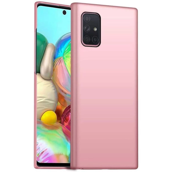 Smcase Samsung Galaxy A71 Kılıf Lüks Mat Silikon  Tam Kapatan Ekran Koruyucu - Resim 5