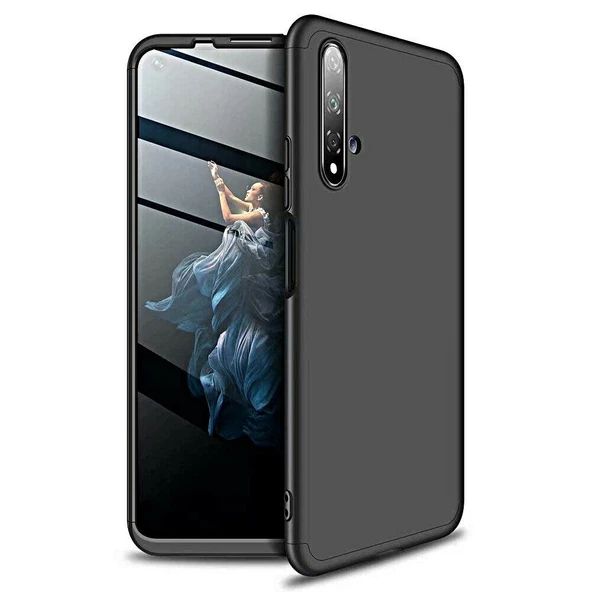 Smcase Huawei Nova 5T Kılıf 360 Full Korumalı Ays zore Sert Kapak