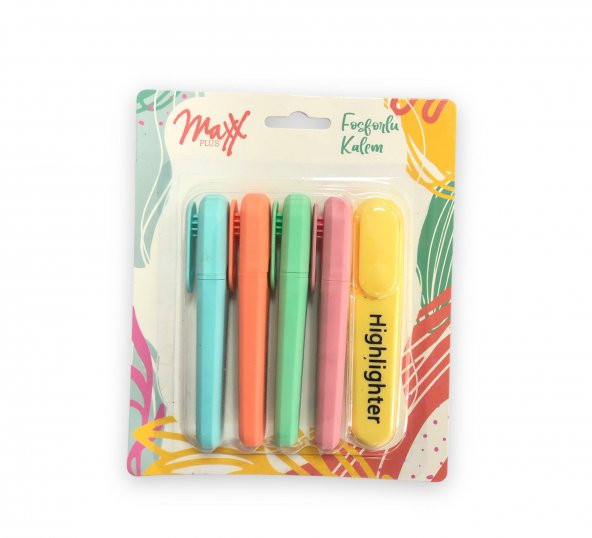 Maxx Pastel Fosforlu İşaretleme Kalemi 5 Renk