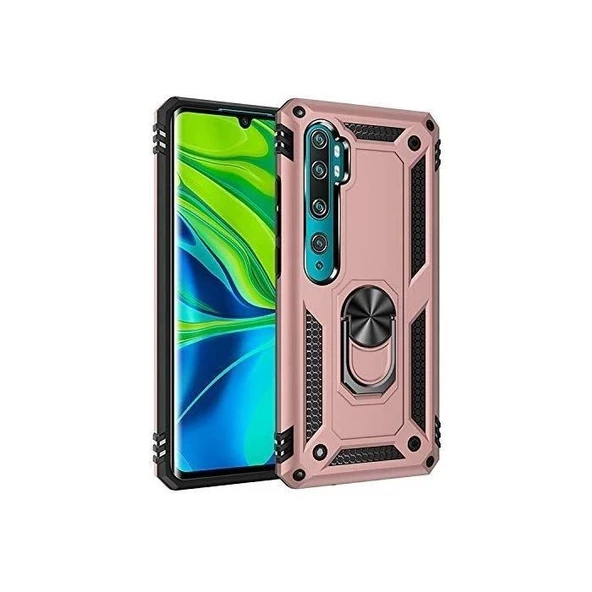 Smcase Xiaomi Mi Note 10 Pro Kılıf Vega Yüzüklü Tank Kapak - 3