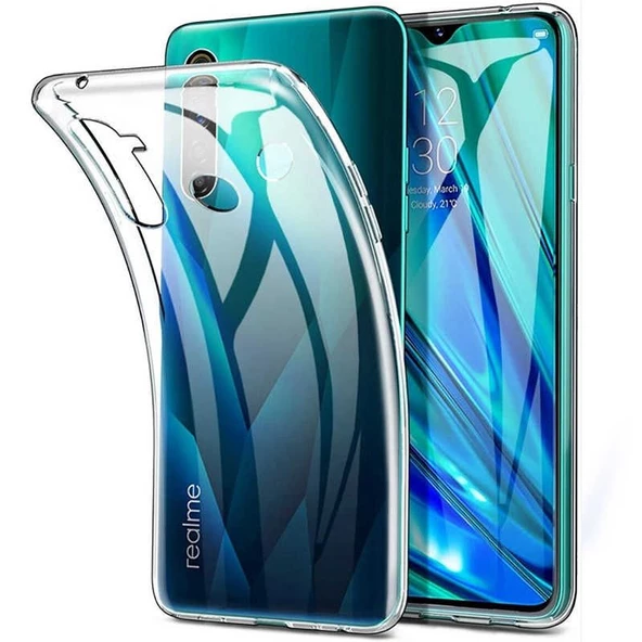 Smcase Realme 5İ Kılıf Lüks Silikon  Tam Kapatan Ekran Koruyucu ürün görseli 1