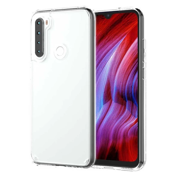Smcase Xiaomi Redmi Note 8 Kılıf Coss Sert Hibrit Silikon  Nano Ekran Koruyucu