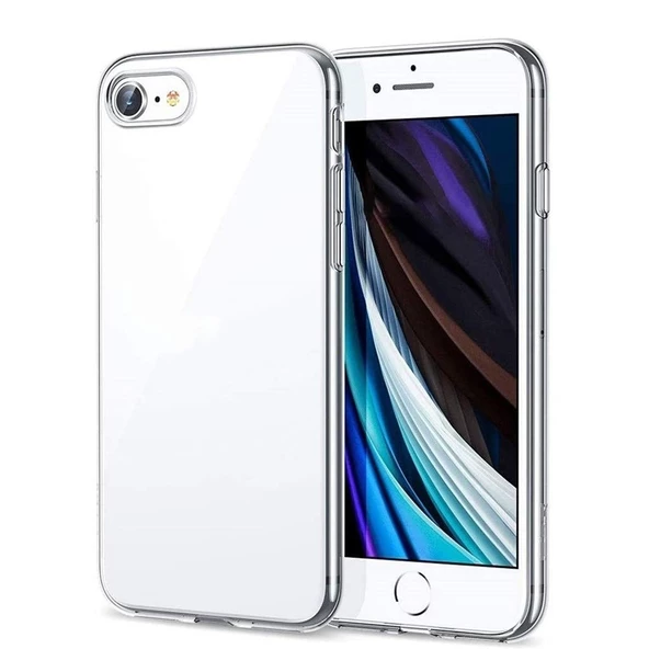 Smcase iPhone SE 2020 Kılıf L√úX Tpu Silikon  Nano Ekran Koruyucu