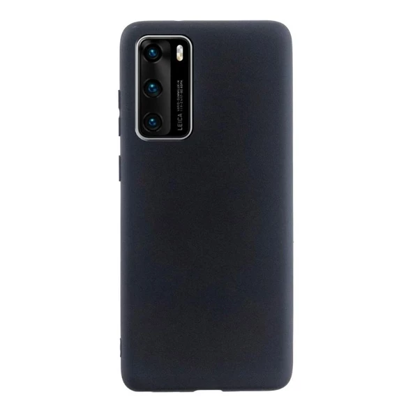 Smcase Huawei P40 Kılıf Lüks Mat Silikon  Tam Kapatan Ekran Koruyucu