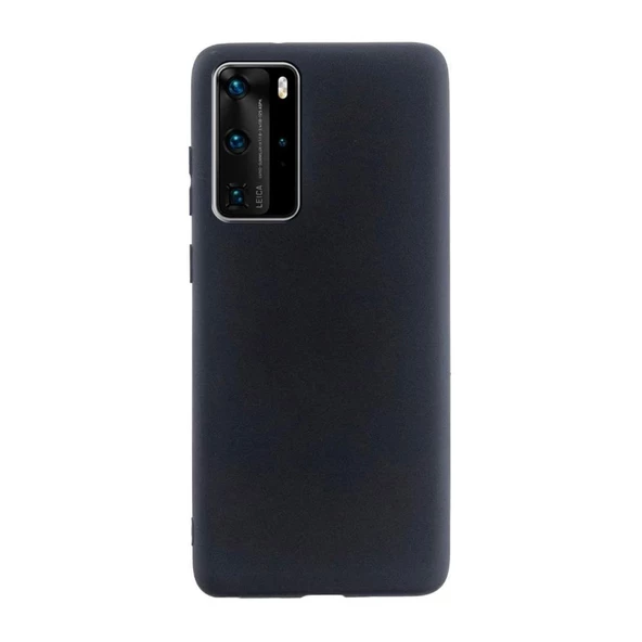 Smcase Huawei P40 Pro Kılıf Lüks Mat Silikon  Tam Kapatan Ekran Koruyucu