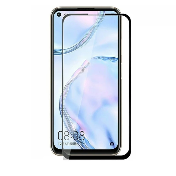 Smcase Huawei P40 Lite E Kılıf Mat Silikon  Tam Kapatan Ekran Koruyucu - 12