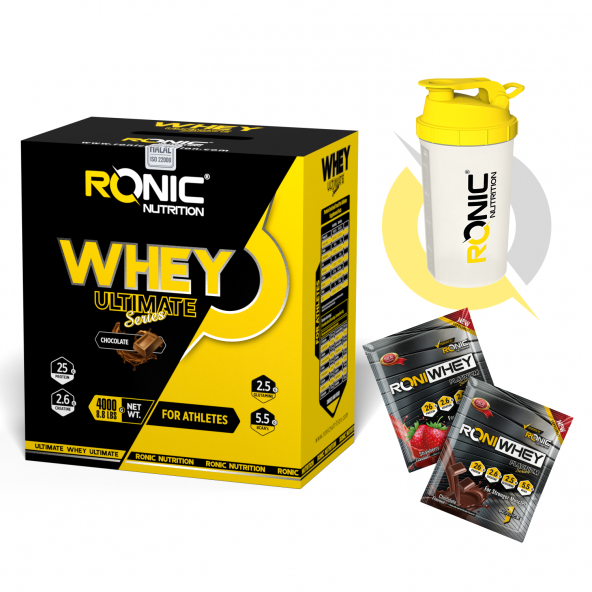 Whey Ultimate 4000 G Kas Yapılanmasına Yardımcı Protein Tozu (Çikolata Aromalı)