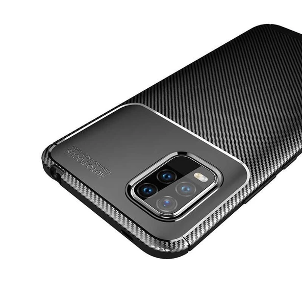 Smcase Xiaomi Mi 10 Lite 5G Kılıf Negro Karbon Desenli Silikon - Resim 3