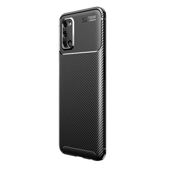 Smcase Oppo A52 Kılıf Ultra Soft Negro Karbon Silikon  Nano Ekran Koruyucu