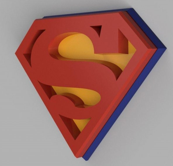 Klasik Superman Logosu Plastik Aparat - 2