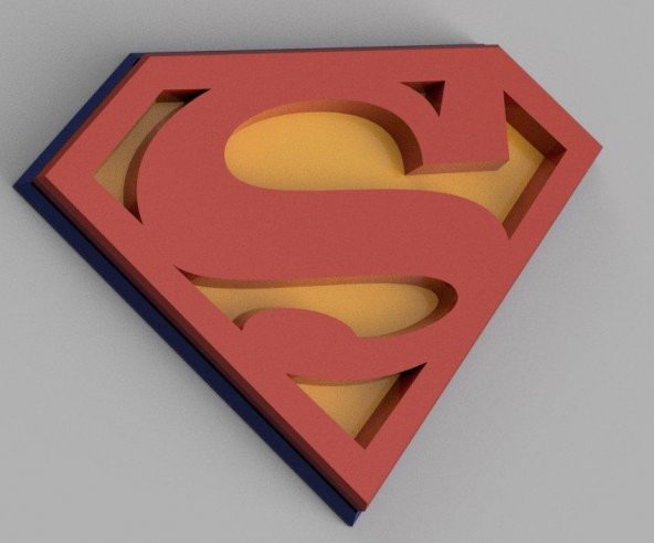 Klasik Superman Logosu Plastik Aparat - 1