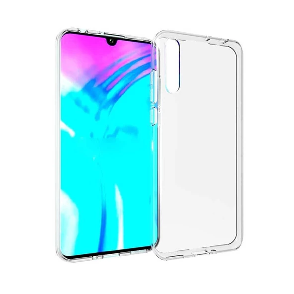 Smcase Huawei P Smart S Kılıf Lüks Silikon  Tam Kapatan Ekran Koruyucu