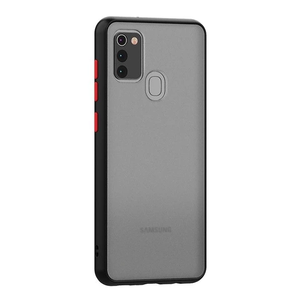 Smcase Samsung Galaxy M21 Kılıf Fri Mat Silikon  Nano Ekran Koruyucu