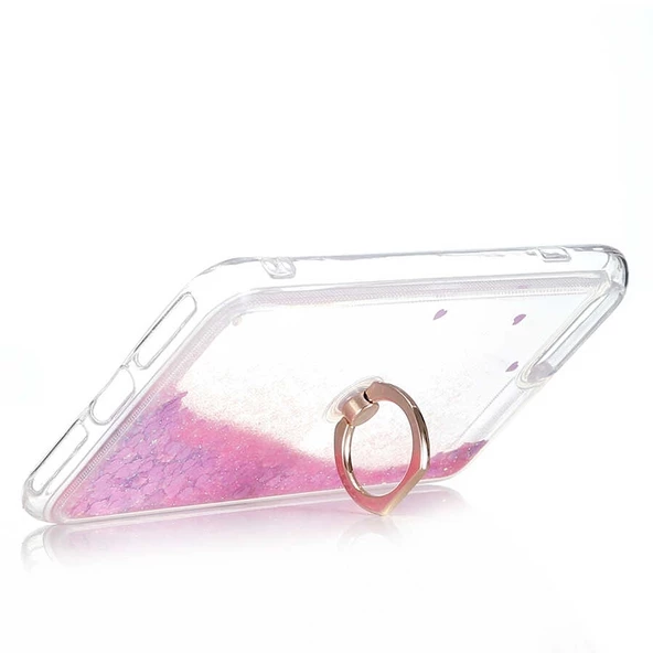 Smcase iPhone 11 Pro Max Kılıf Milce Yüzüklü Sulu Silikon - Resim 4