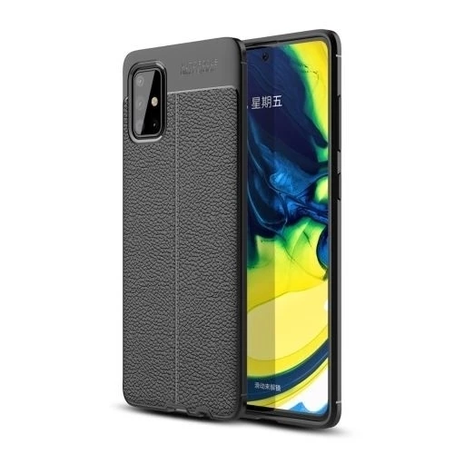 Smcase Samsung Galaxy M31S Kılıf Deri Dokulu Silikon