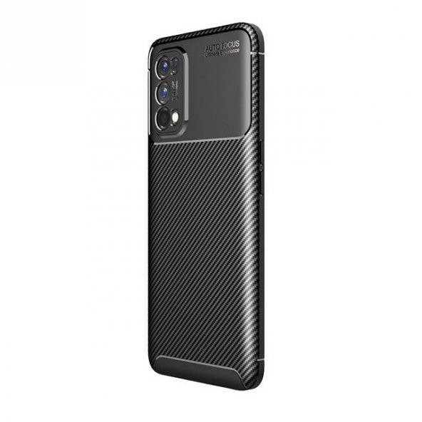 Smcase Realme 7 Pro Kılıf Negro Karbon Dokulu Silikon