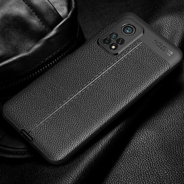 Smcase Xiaomi Mi10T Kılıf Deri Dokulu Silikon - Resim 6