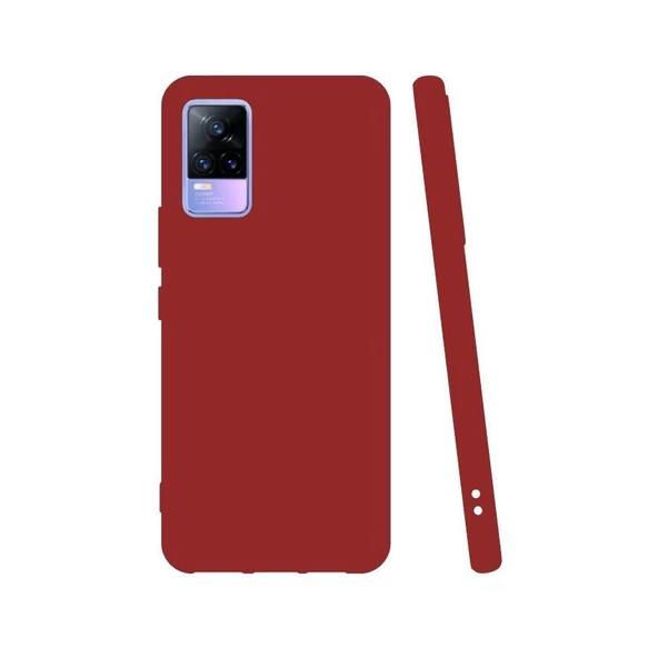 Smcase Vivo V21e Kılıf Biye Mat Silikon