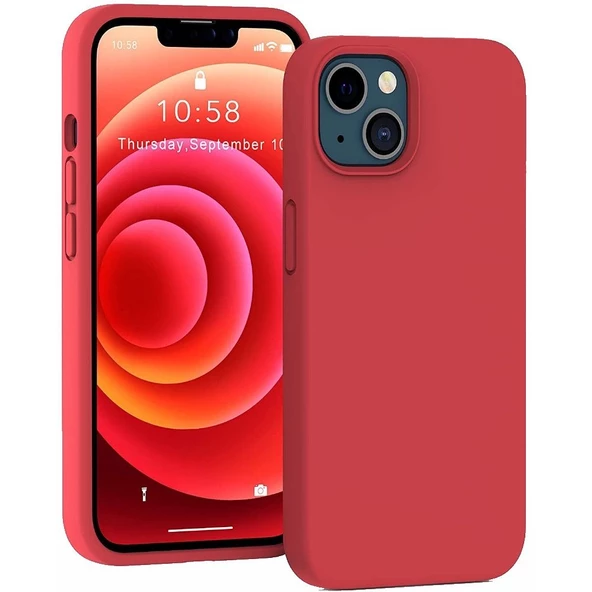 Smcase iPhone 13 Kılıf Liquid Lansman Mara Silikon