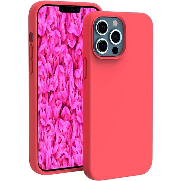 Smcase iPhone 13 Pro Max Kılıf Liquid Lansman Mara Silikon