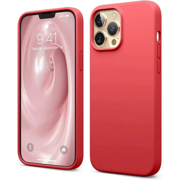 Smcase iPhone 13 Pro Kılıf Liquid Lansman Wiriless Destekli Silikon  Wiriless Şarj Aleti