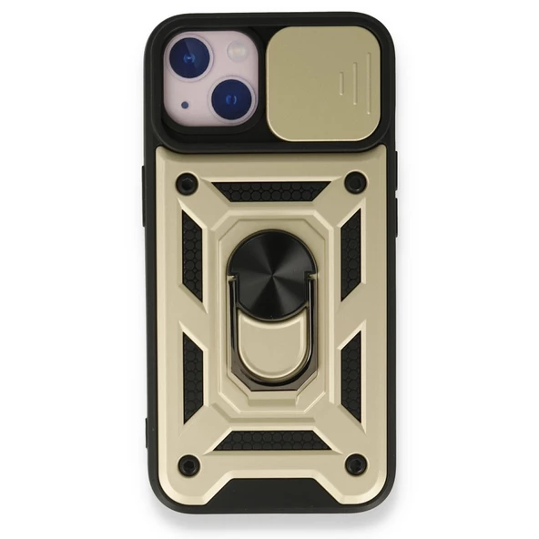 Smcase iPhone 13 Kılıf Kamera Korumalı Yüzüklü Tank Pars Silikon