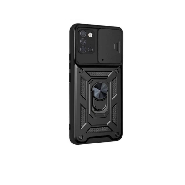 Smcase Samsung Galaxy A31 Kılıf Kamera Korumalı Yüzüklü Tank Pars Silikon - 4