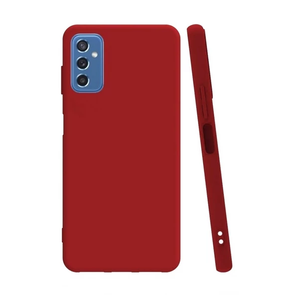 Smcase Samsung Galaxy M52 5G Kılıf Mat Biye Silikon  Nano Ekran Koruyucu