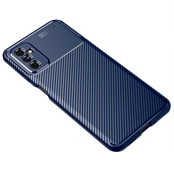 Smcase Samsung Galaxy M52 5G Kılıf Kamera Korumalı Negro Karbon Silikon  Nano Ekran Koruyucu - 5