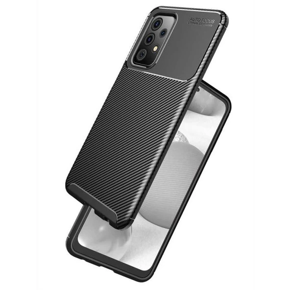 Smcase Samsung Galaxy A52s 5G Kılıf Negro Karbon Dokulu Silikon - Resim 5