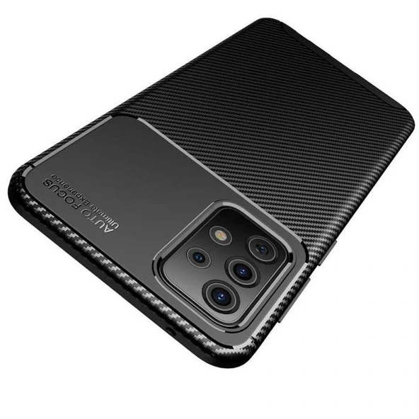 Smcase Samsung Galaxy A52s 5G Kılıf Negro Karbon Dokulu Silikon - Resim 6
