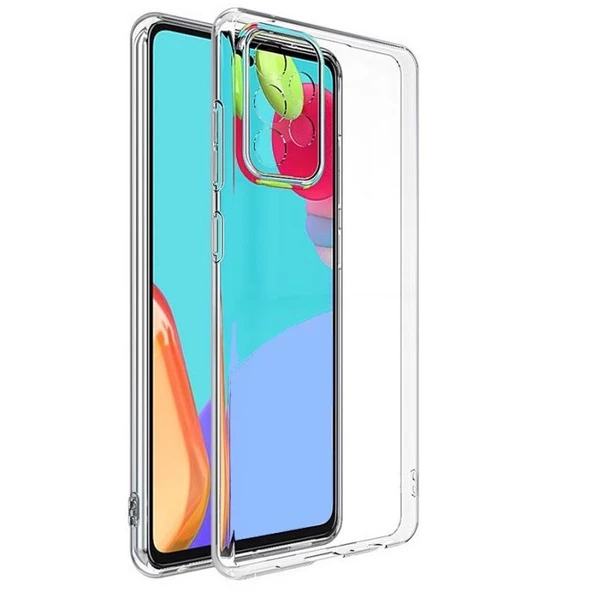 Smcase Samsung Galaxy A52s 5G Kılıf Tpu Kamera Korumalı Silikon  Nano Ekran Koruyucu