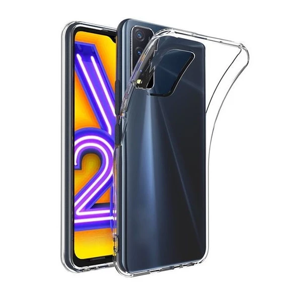 Smcase Vivo Y11s Kılıf Lüks Tpu Silikon  Nano Ekran Koruyucu