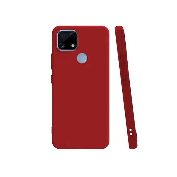 Smcase Realme C25s Kılıf Biye Mat Silikon