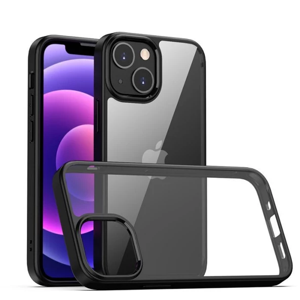 Smcase iPhone 13 Kılıf Slim Hom Transparan Silikon - Resim 3