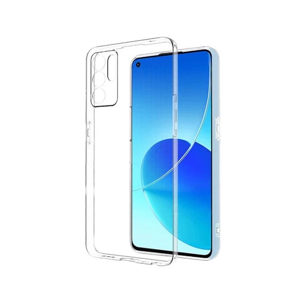 Smcase Oppo Reno6 4G Kılıf Kamera Korumalı Tpu Silikon  Nano Ekran Koruyucu