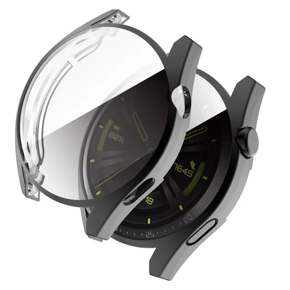 Smcase Huawei Watch Gt3 46mm Tam Kapatan Silikon Ekran Koruyucu - 2