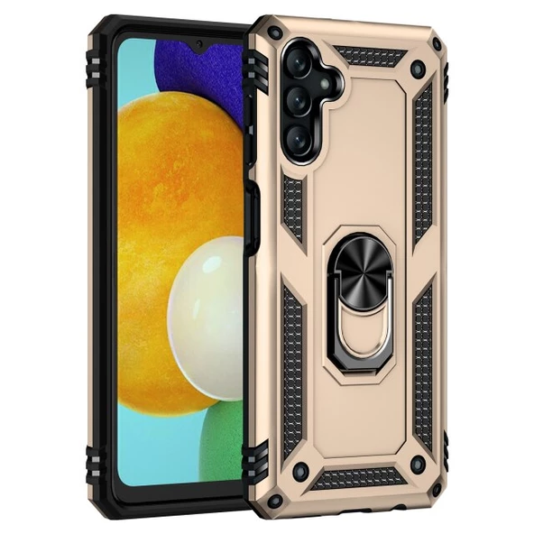 Smcase Samsung Galaxy A13 5G Kılıf Vega Yüzüklü Tank Silikon  Nano Ekran Koruyucu