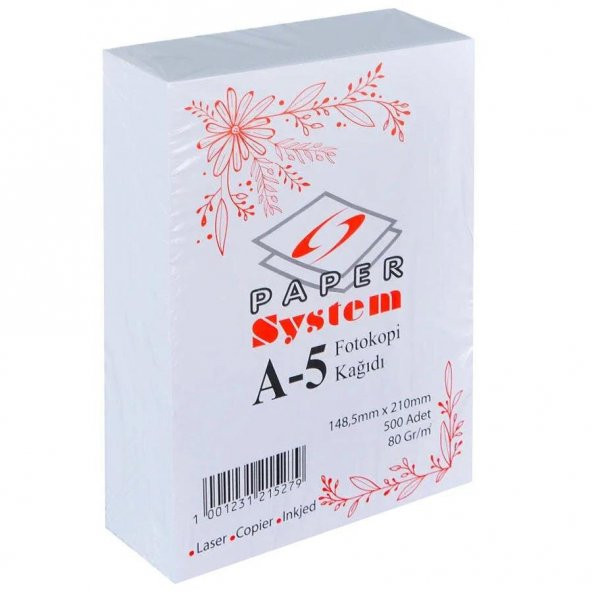 A5 Fotokopi Kağıdı 80 Gr 500lü X 4 Paket 2.000 sayfa - 1