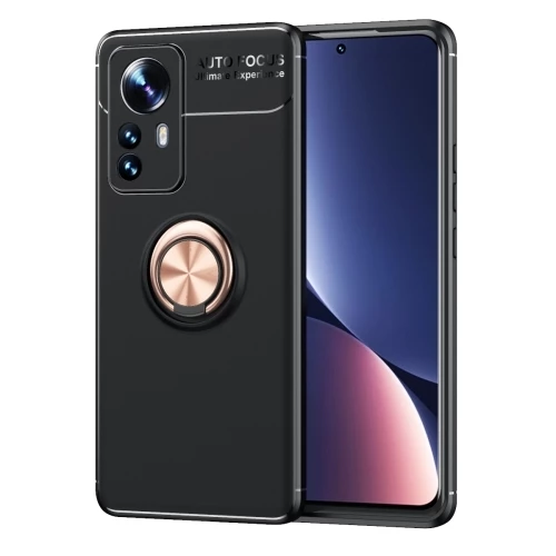 Smcase Xiaomi 12 Pro Kılıf Kamera Korumalı Ravel Yüzüklü Stand Silikon