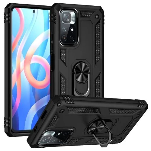 Smcase Xiaomi Poco M4 Pro 5G Kılıf Vega Yüzüklü Tank Silikon - 10