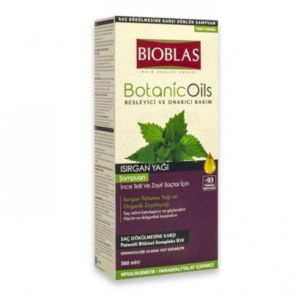 Bioblas 360 Ml Organic Oils Isırgan Otu Şampuan